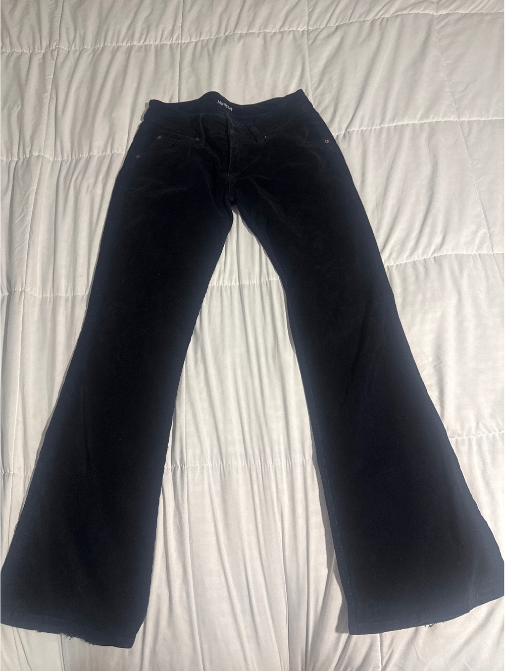 Hudson Black Corduroy Flared Pants Size 31